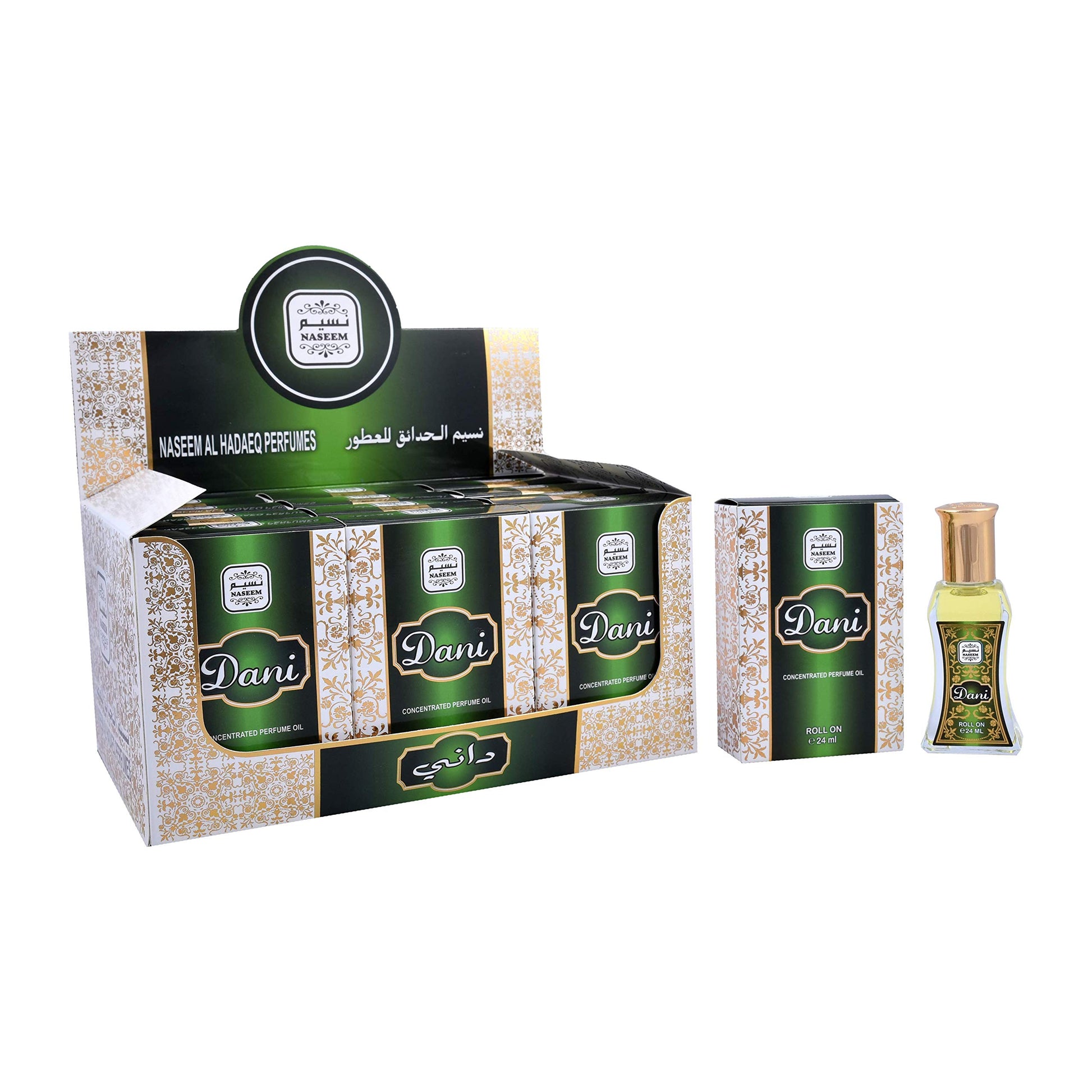 NASEEM AL HADAEQ ROLL ON  PERFUME OIL COLLECTION 24ML -DOZEN (12 pieces)