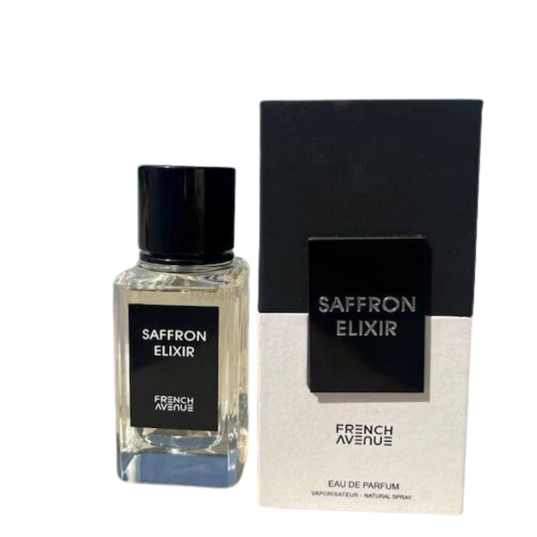 SAFFRON ELIXER FRENCH AVENUE 100ML - FRAGRANCE WORLD - DOZEN (12 Pieces)