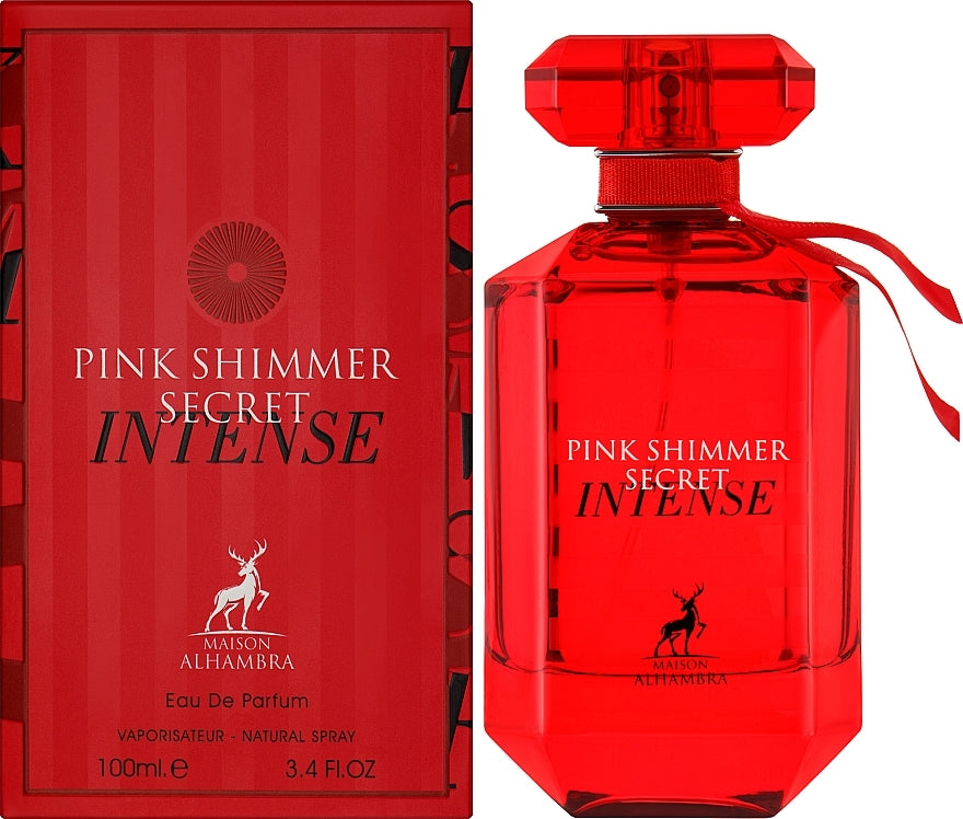 PINK SHIMMER SECRET INTENSE 100ML - AL HAMBRA -DOZEN (12 pieces)