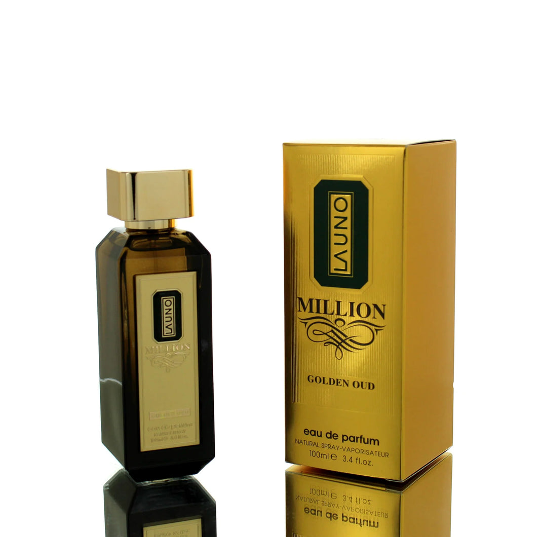 LA UNO MILLION GOLDEN OUD 100ML - FRAGRANCE WORLD  - DOZEN (12 Pieces)