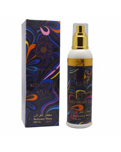 PERFUMED WATER MIDNIGHT OUD 250ML - ARD ALZAAFARAN - DOZEN (12 pieces)