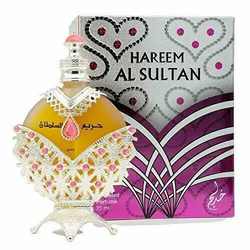 HAREEM AL SULTAN 35ML SILVER PERFUME OIL - KHADLAJ  -DOZEN (12 pieces)