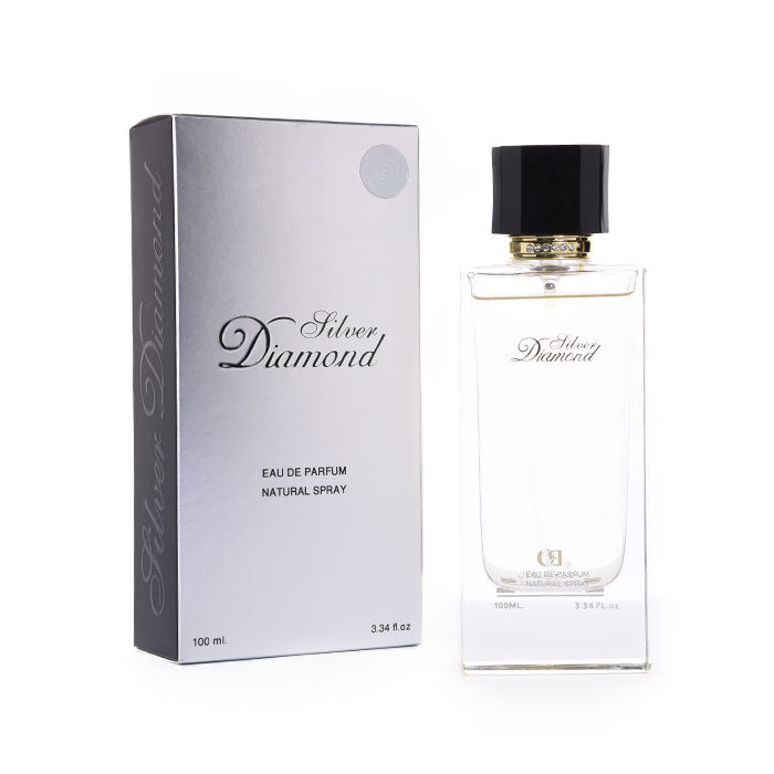 PERFUME SPRAY SILVER DIAMOND 100ML- BANAFA - DOZEN (12 pieces)